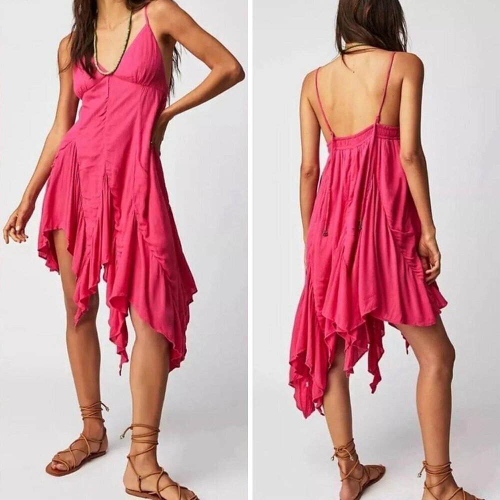 New Free People Pink Tumi Tunic Dress Size S - Picture 1 of 10